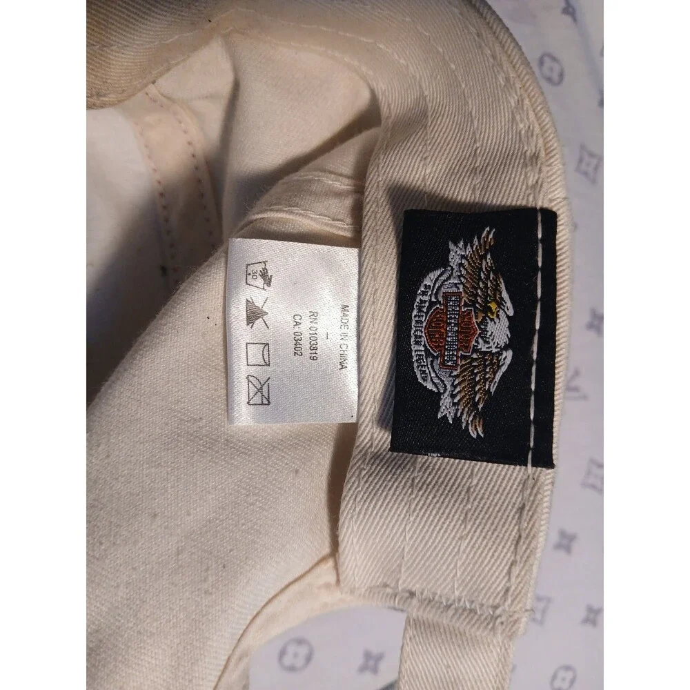 Harley Davidson Baseball Hat 2005 Adjustable Beige/Black